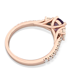 Amethyst Pave Trellis 14K Rose Gold ring R5500