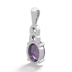 Amethyst Links 14K White Gold pendant P4032