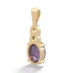 Amethyst Links 14K Yellow Gold pendant P4032