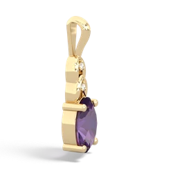 Amethyst Links 14K Yellow Gold pendant P4032