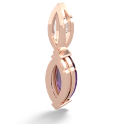 Amethyst Marquise Drop 14K Rose Gold pendant P5333