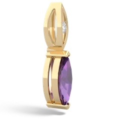 Amethyst Marquise Drop 14K Yellow Gold pendant P5333