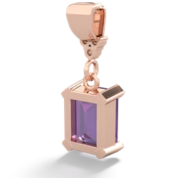 Amethyst Art Deco Dangle 14K Rose Gold pendant P1937