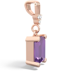 Amethyst Art Deco Dangle 14K Rose Gold pendant P1937