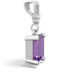 Amethyst Art Deco Dangle 14K White Gold pendant P1937