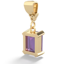 Amethyst Art Deco Dangle 14K Yellow Gold pendant P1937