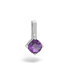 Amethyst Simply Elegant 14K White Gold pendant P2489