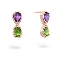 Amethyst Infinity 14K Rose Gold earrings E5050