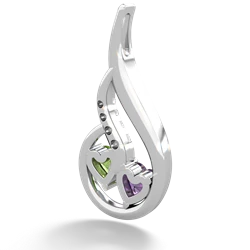 Amethyst Keepsake Curves 14K White Gold pendant P5450