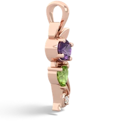 Amethyst Kitten 14K Rose Gold pendant P5780