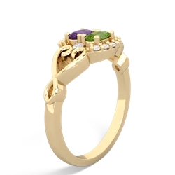 Amethyst Love Nest 14K Yellow Gold ring R5860