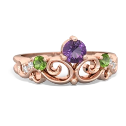 Amethyst Crown Keepsake 14K Rose Gold ring R5740