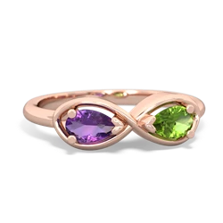 Amethyst Infinity 14K Rose Gold ring R5050