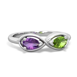 Amethyst Infinity 14K White Gold ring R5050