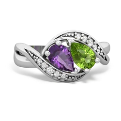 Amethyst Summer Winds 14K White Gold ring R5342