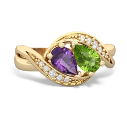Amethyst Summer Winds 14K Yellow Gold ring R5342