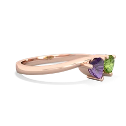 Amethyst Sweethearts 14K Rose Gold ring R5260