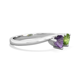 Amethyst Sweethearts 14K White Gold ring R5260