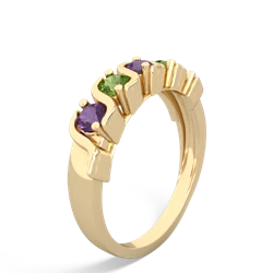 Amethyst Anniversary Band 14K Yellow Gold ring R2089