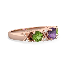 Amethyst Hugs And Kisses 14K Rose Gold ring R5016