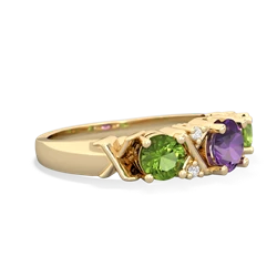 Amethyst Hugs And Kisses 14K Yellow Gold ring R5016