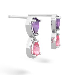 Amethyst Infinity 14K White Gold earrings E5050