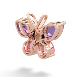 Amethyst Butterfly 14K Rose Gold pendant P2215