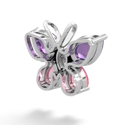 Amethyst Butterfly 14K White Gold pendant P2215