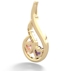 Amethyst Keepsake Curves 14K Yellow Gold pendant P5450