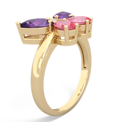 Amethyst Butterfly 14K Yellow Gold ring R2215