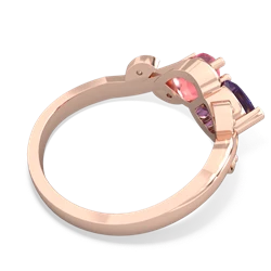 Amethyst Floral Elegance 14K Rose Gold ring R5790