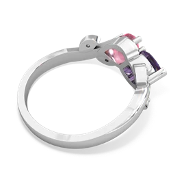 Amethyst Floral Elegance 14K White Gold ring R5790