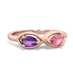 Amethyst Infinity 14K Rose Gold ring R5050