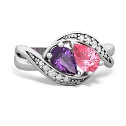 Amethyst Summer Winds 14K White Gold ring R5342