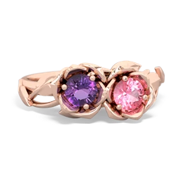 Amethyst Rose Garden 14K Rose Gold ring R5510