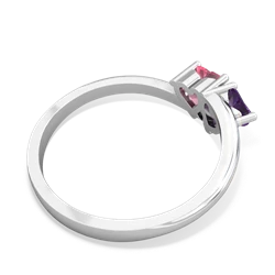 Amethyst Sweethearts 14K White Gold ring R5260