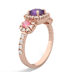 Amethyst Regal Halo 14K Rose Gold ring R5350