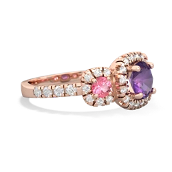 Amethyst Regal Halo 14K Rose Gold ring R5350