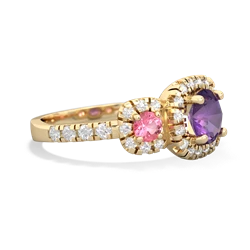 Amethyst Regal Halo 14K Yellow Gold ring R5350