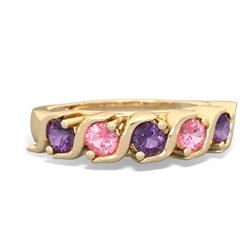 Amethyst Anniversary Band 14K Yellow Gold ring R2089