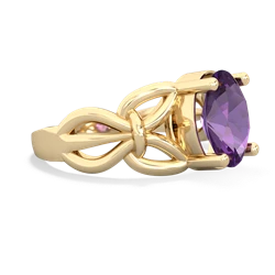 Amethyst Celtic Knot Cocktail 14K Yellow Gold ring R2377