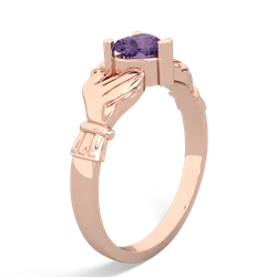 Amethyst Claddagh 14K Rose Gold ring R2370