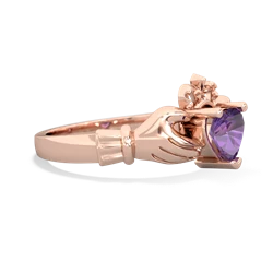 Amethyst Claddagh 14K Rose Gold ring R2370