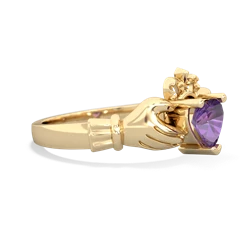 Amethyst Claddagh 14K Yellow Gold ring R2370