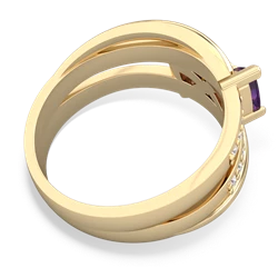 Amethyst Bowtie 14K Yellow Gold ring R2360