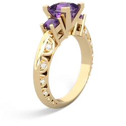 Amethyst Eternal Embrace Engagement 14K Yellow Gold ring C2001
