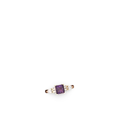 Thumbnail for Amethyst Engagement 14K Yellow Gold ring R2002 - profile view