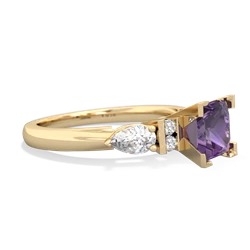 Thumbnail for Amethyst Engagement 14K Yellow Gold ring R2002 - side view