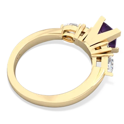 Thumbnail for Amethyst Engagement 14K Yellow Gold ring R2002 - top view