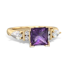 Thumbnail for Amethyst Engagement 14K Yellow Gold ring R2002 - front view